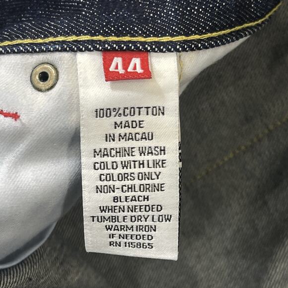 Ciano Farmer cstar Jeans Mens 44 Blue Straight Leg Gold Dragon Embroidery Denim - Picture 7 of 14